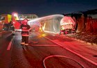 Acidente na BR-163: Carreta com 35 mil litros de etanol tomba em Nova Mutum