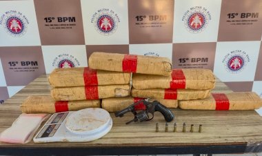 Polícia Militar Apreende 8 kg de Maconha e Revólver em Itabuna