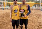 Dupla de Campinápolis vencem torneio de vôlei de praia em Nova Xavantina