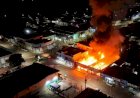 Incêndio de grandes proporções atinge lojas de calçados e variedades em Paranatinga