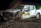 Acidente entre carreta e caminhonete da SESAI deixa quatro feridos na BR-158, em Barra do Garças