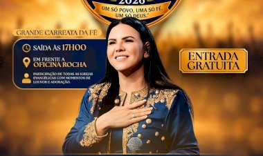 Campinápolis celebra Dia do Evangelho com carreata da fé e show nacional de Eliane Fernandes