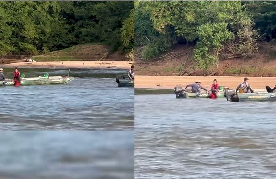 Crianças que estavam sendo levadas pela correnteza são salvas de afogamento por pescadores em Aragarças